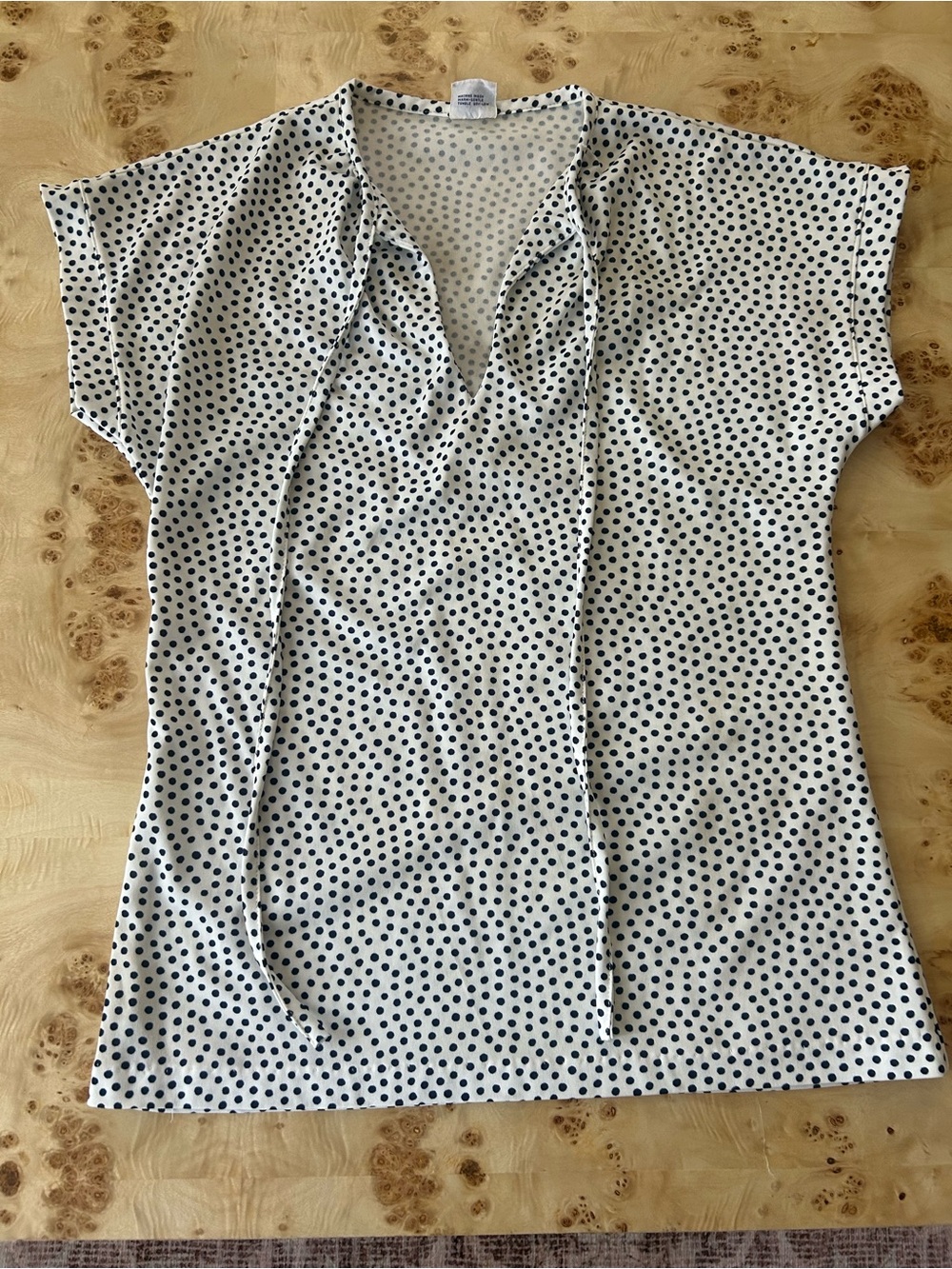 Vintage 1960s Jane Holly Made in USA White and Navy Polka Dot: pls read